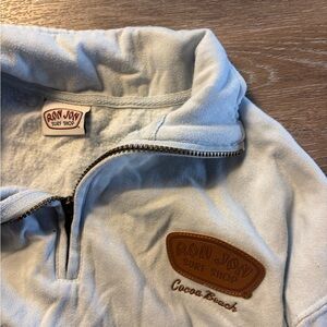 Ron Jon Surf Shop Cocoa Beach Light Blue Half-Zip Pullover